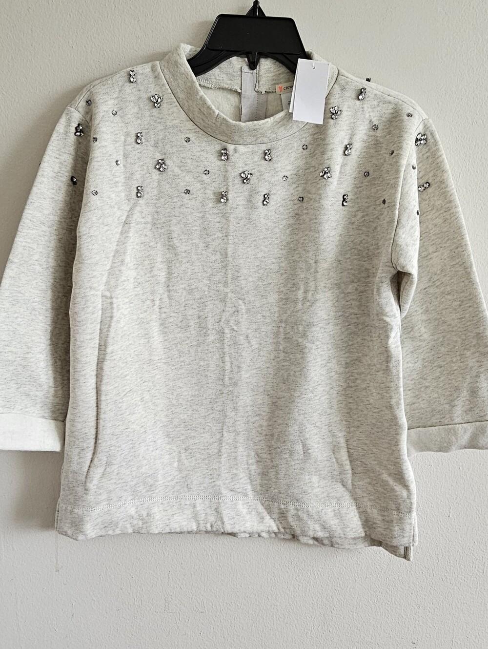 Crewcuts Light Gray Embellished Sweatshirt Size 16